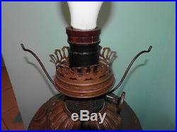 Aladdin Kerosene Oil Lamp Model No. 7 With Original Signed Emeralite Shade