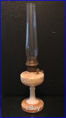 Aladdin Kerosene Oil Lamp NU-TYPE Model B Burner TWO TONED Copper and White