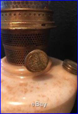 Aladdin Kerosene Oil Lamp NU-TYPE Model B Burner TWO TONED Copper and White