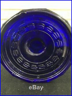 Aladdin Kerosene Oil Lamp Tall Lincoln Drape Cobalt Blue Nutype Model B Burner