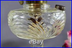 Aladdin Kerosene Oil Lamp Washington Drape Plain Stem Clear Crystal B Burner