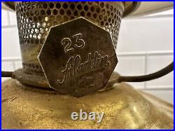 Aladdin Kerosene Oil Lantern Lamp Patent # 3551086 Knob 23 Brass No Shade