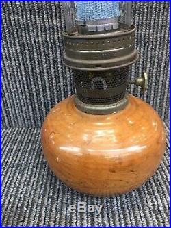 Aladdin Kerosene Oil Shelf Lamp Glazed Ceramic Base Model 23 withNOS Wick mantle