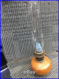 Aladdin Kerosene Oil Shelf Lamp Glazed Ceramic Base Model 23 withNOS Wick mantle