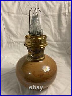 Aladdin Kerosene Oil Shelf Lamp Glazed Ceramic Model 23 withAladdin Chimney