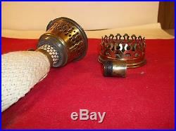 Aladdin Lamp # 4 Burner Complete With 4A Flame Spreader And Wick Brass