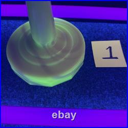 Aladdin Lamp Alacite Lincoln Drape Base Glass Original Vintage Uranium Glow