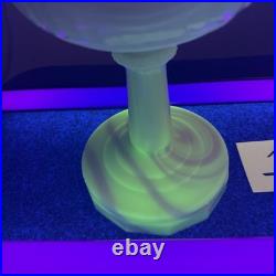 Aladdin Lamp Alacite Lincoln Drape Base Glass Original Vintage Uranium Glow