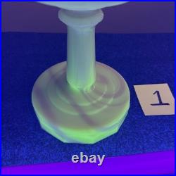 Aladdin Lamp Alacite Lincoln Drape Base Glass Original Vintage Uranium Glow