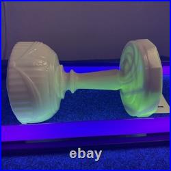 Aladdin Lamp Alacite Lincoln Drape Base Glass Original Vintage Uranium Glow