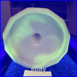 Aladdin Lamp Alacite Lincoln Drape Base Glass Original Vintage Uranium Glow