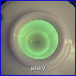 Aladdin Lamp Alacite Lincoln Drape Base Glass Original Vintage Uranium Glow