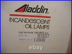 Aladdin Lamp Aluminum Watchman NEW withBox Kerosene Oil Burner High Alt Chimney
