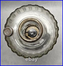 Aladdin Lamp B-104 Corinthian Clear Font With Black Foot