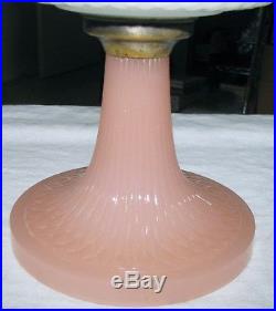 Aladdin Lamp, B-91, Diamond Quilt, White/Pink, withBurner