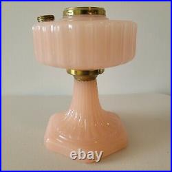 Aladdin Lamp Base 1930s Pink Rose Corinthian Brass Connector SUPER NICE