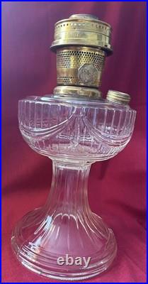 Aladdin Lamp Clear Short Lincoln Drape with complete brass burner stamp 1999