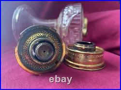 Aladdin Lamp Clear Short Lincoln Drape with complete brass burner stamp 1999