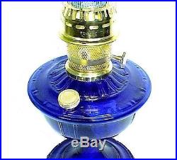 Aladdin Lamp Cobalt Blue Glass Alexandria Kerosene Oil Table New Alladin Aladin