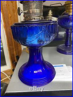 Aladdin Lamp Cobalt Blue Lincoln Drape Short Electric Burner