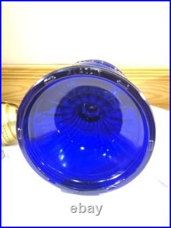 Aladdin Lamp Cobalt Blue Short Lincoln Drape Lamp Brass Electric 201 Shade