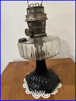 Aladdin Lamp Corinthian B-104 BLACK FOOT Clear Font 1935 -36
