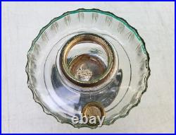 Aladdin Lamp Corinthian B-104 BLACK FOOT Clear Font INNER LABEL 1935 -36