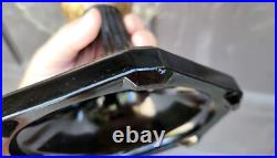 Aladdin Lamp Corinthian B-104 BLACK FOOT Clear Font INNER LABEL 1935 -36