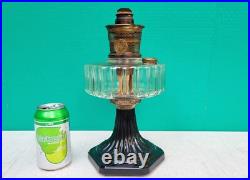 Aladdin Lamp Corinthian B-104 BLACK FOOT Clear Font INNER LABEL 1935 -36