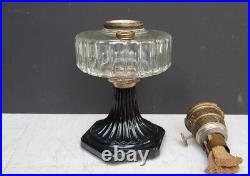 Aladdin Lamp Corinthian B-104 BLACK FOOT Clear Font INNER LABEL 1935 -36