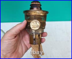 Aladdin Lamp Corinthian B-104 BLACK FOOT Clear Font INNER LABEL 1935 -36