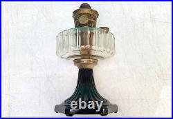 Aladdin Lamp Corinthian B-104 BLACK FOOT Clear Font INNER LABEL 1935 -36