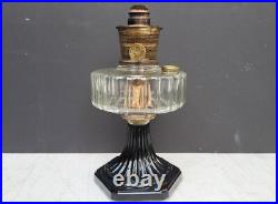 Aladdin Lamp Corinthian B-104 BLACK FOOT Clear Font INNER LABEL 1935 -36