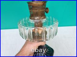 Aladdin Lamp Corinthian B-104 BLACK FOOT Clear Font INNER LABEL 1935 -36