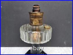 Aladdin Lamp Corinthian B-104 BLACK FOOT Clear Font INNER LABEL 1935 -36