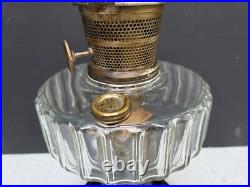 Aladdin Lamp Corinthian B-104 BLACK FOOT Clear Font INNER LABEL 1935 -36