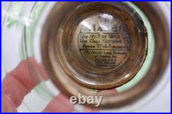 Aladdin Lamp Corinthian Clear On Green With Globe And Wick Cleaner Fluorescent G