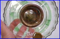 Aladdin Lamp Corinthian Clear On Green With Globe And Wick Cleaner Fluorescent G