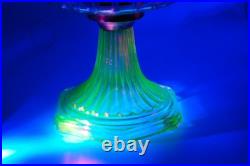 Aladdin Lamp Corinthian Clear On Green With Globe And Wick Cleaner Fluorescent G