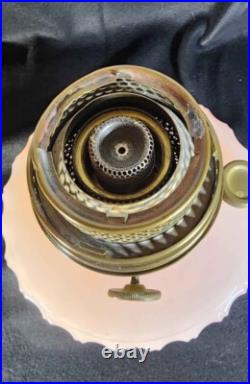 Aladdin Lamp Corinthian style Rose Moonstone circa 1930s Nu-Type B burner