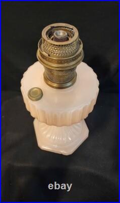 Aladdin Lamp Corinthian style Rose Moonstone circa 1930s Nu-Type B burner