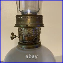 Aladdin Lamp Milk Glass American Classic Oil Model 23 flower daisy decal