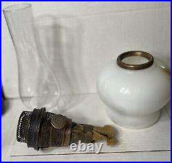 Aladdin Lamp Milk Glass Chicago Nu Type B Burner Wick Chimney