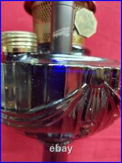 Aladdin Lamp Model 23 Dark Cobalt Blue Oil Lamp Wonderful Condition