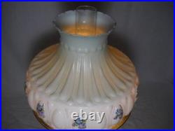 Aladdin Lamp Model no. 6 Brass Lamp and Aladdin Shade with Hand Painted Violets 21