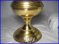 Aladdin Lamp Model no. 6 Brass Lamp and Aladdin Shade with Hand Painted Violets 21