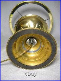 Aladdin Lamp Model no. 6 Brass Lamp and Aladdin Shade with Hand Painted Violets 21