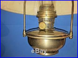 Aladdin Lamp NICKEL CHROME MODEL B Hanging Lamp 14 Slant Shade NO. 716