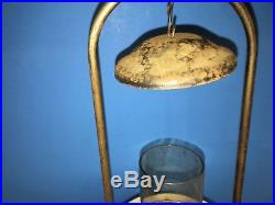 Aladdin Lamp NICKEL CHROME MODEL B Hanging Lamp 14 Slant Shade NO. 716