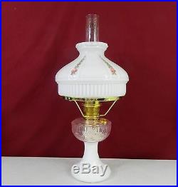 Aladdin Lamp Pink/Opal Lincoln Drape with Opal Red Rose Shade Model# C6121-663
